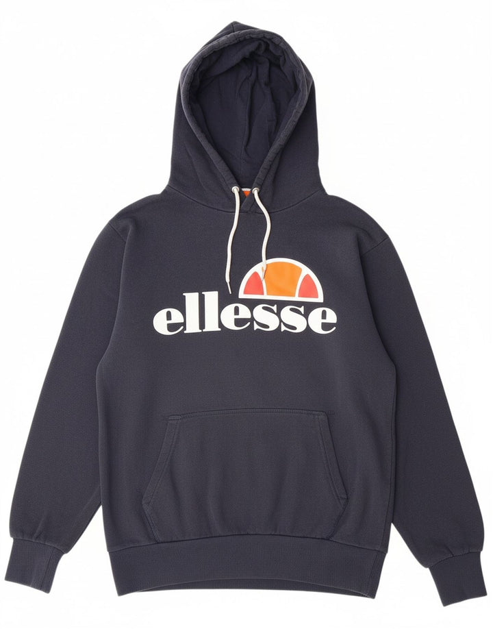 Suéter masculino com capuz gráfico ELLESSE grande azul marinho