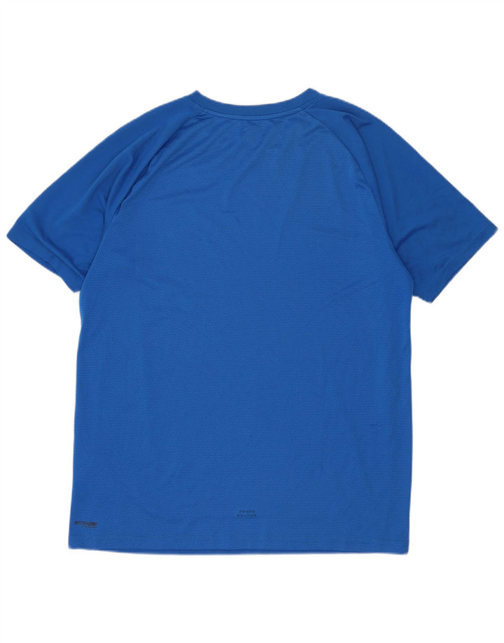 Asics Mens Graphic T-Shirt Top Medium Blue Polyester