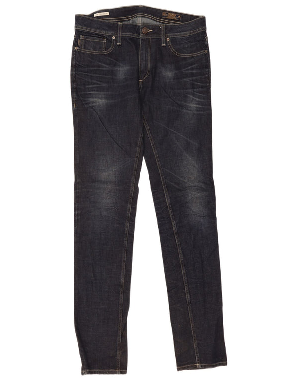 Jack & Jones Mens Ben Skinny Jeans W34 L36 Algodón Azul Marino
