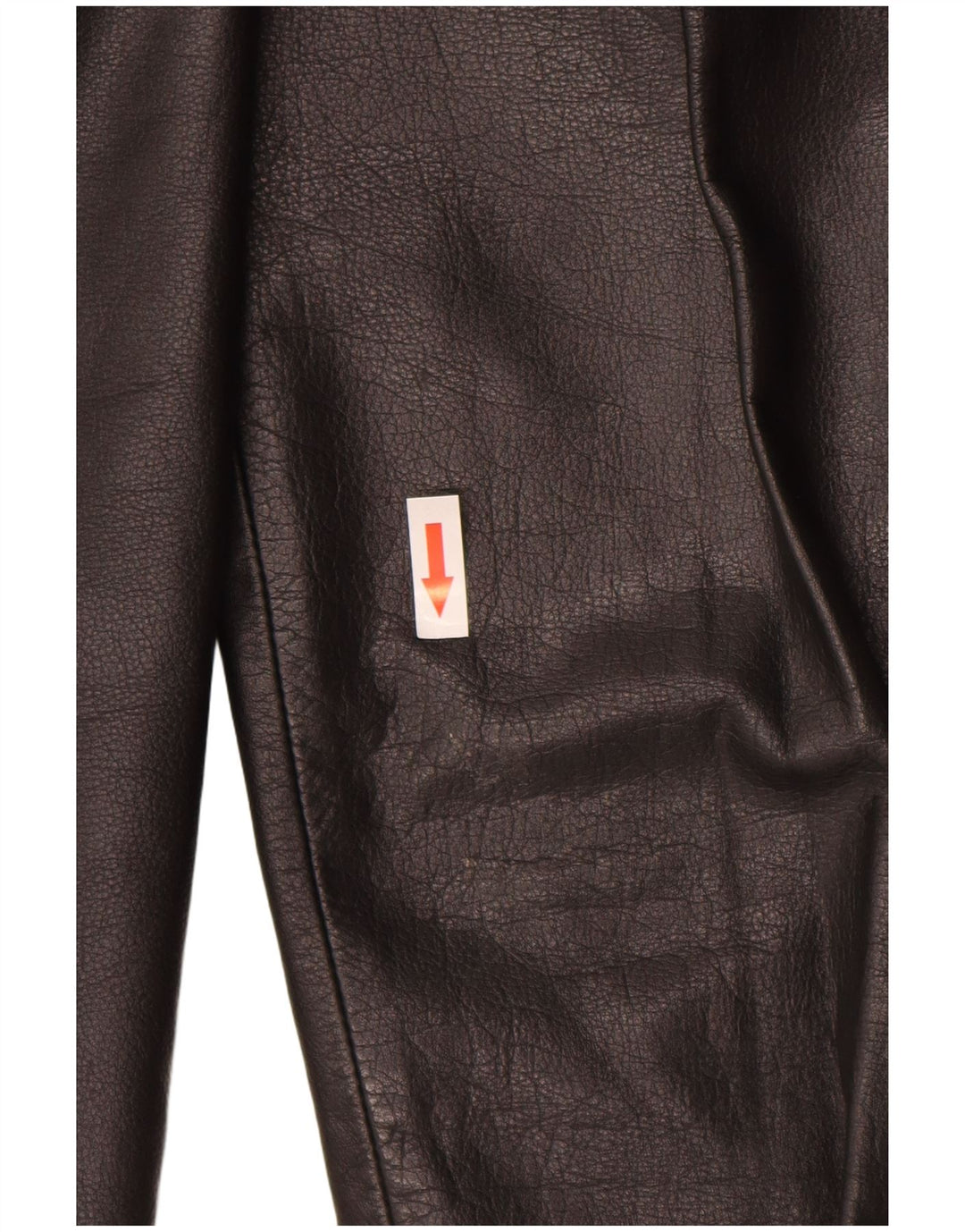 Pantaloni dritti in pelle da donna vintage W36 L31 neri