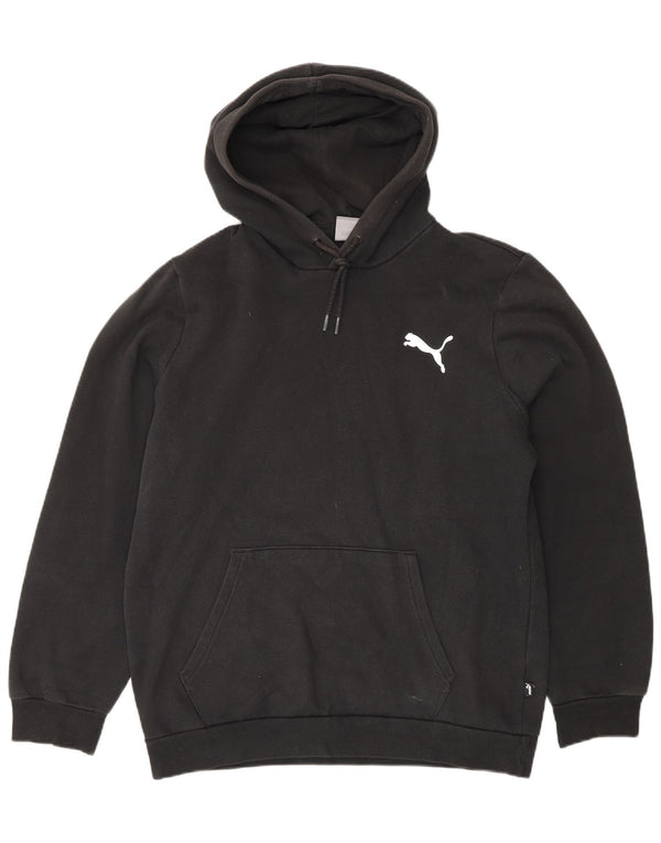 Puma Mens Hoodie Jumper Medium Black Cotton