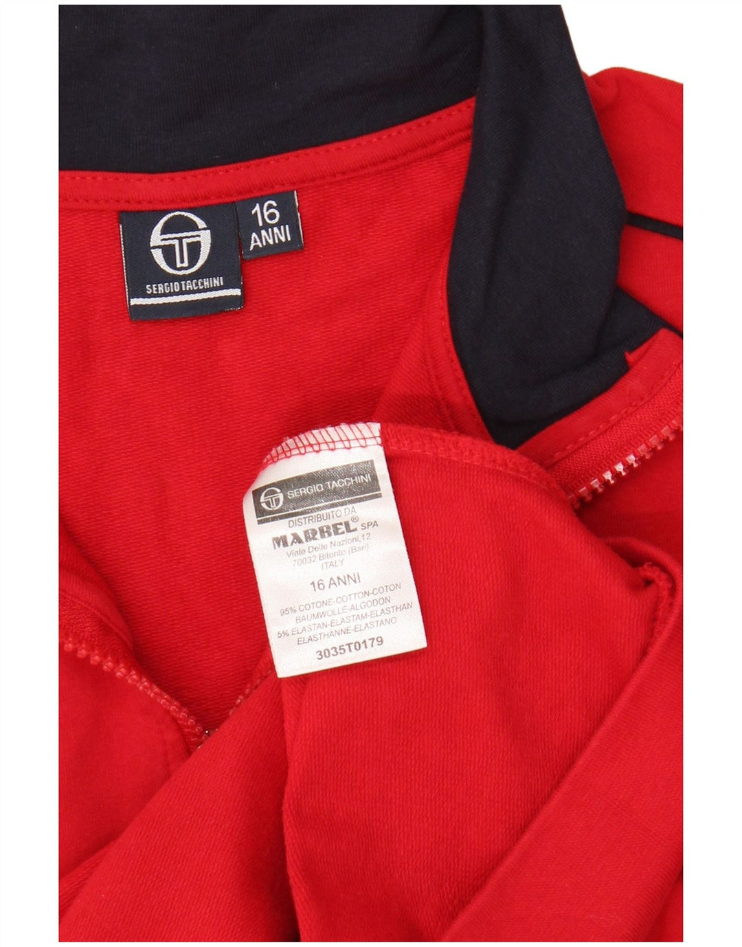 SERGIO TACCHINI Boys Graphic Tracksuit Top Jacket 15-16 Years Red Cotton