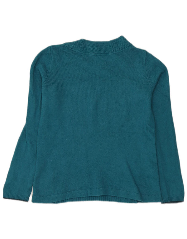 White Stuff Womens Crew Neck Jumper Sweater UK 12 Medium Blue Viscose