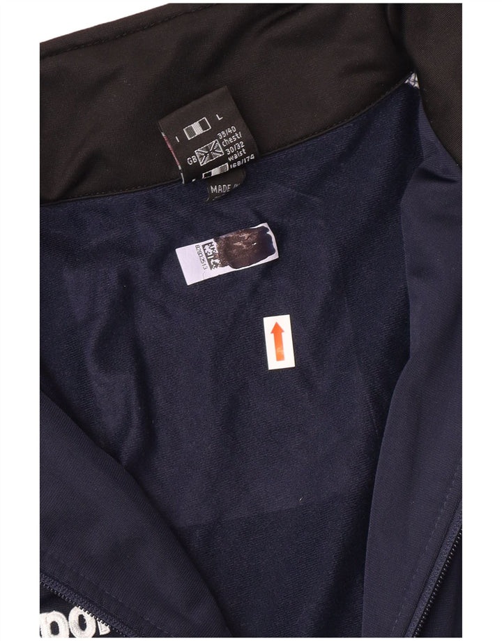 Uhlsport Mens Tracksuit Top Jacket UK 38/40 Medium Navy Blue Polyester
