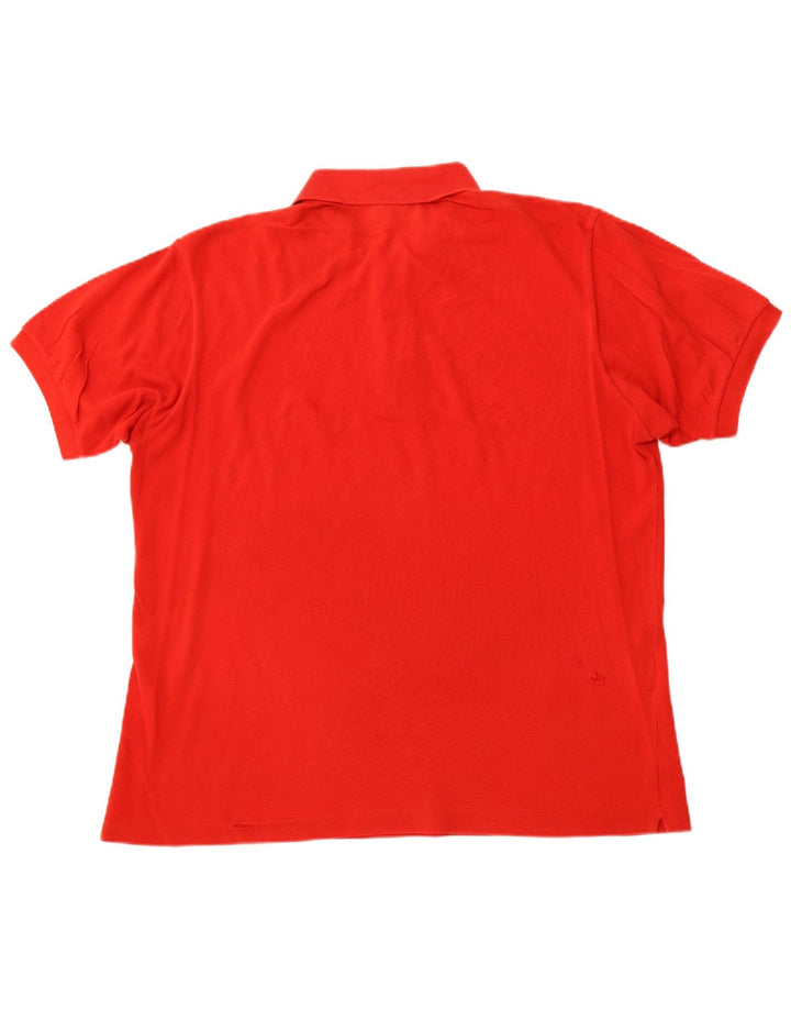 LACOSTE Mens Polo Shirt Size 5 Large Red Cotton
