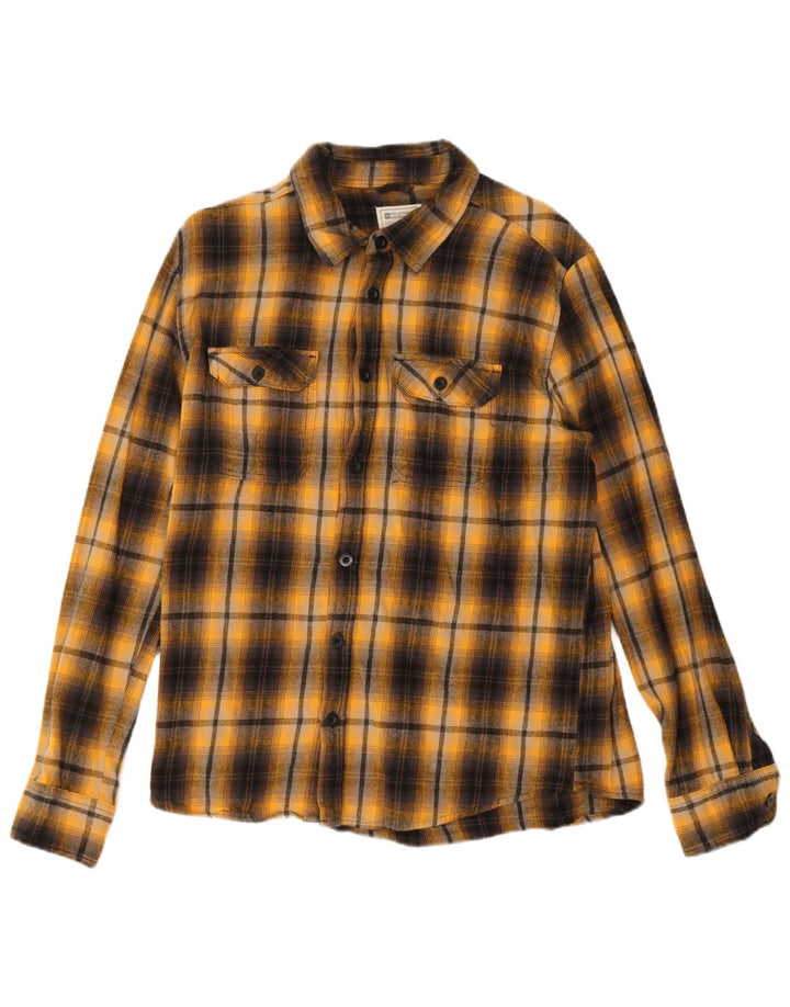 Mountain Warehouse Chemise en flanelle pour homme en coton à carreaux jaunes