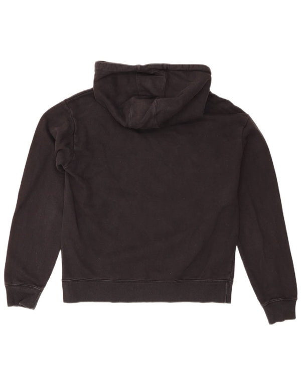 Champion Womens Graphic Oversized Hoodie Pullover UK 10 Small Schwarz Baumwolle