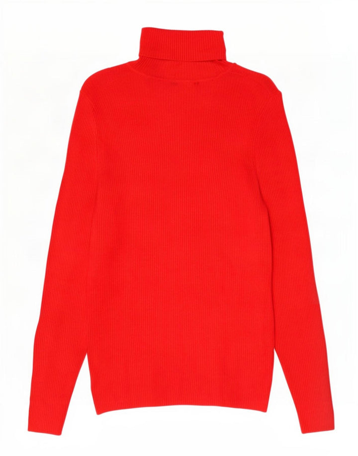 Marks & Spencer Rollkragenpullover für Damen, UK 14, mittelrote Viskose