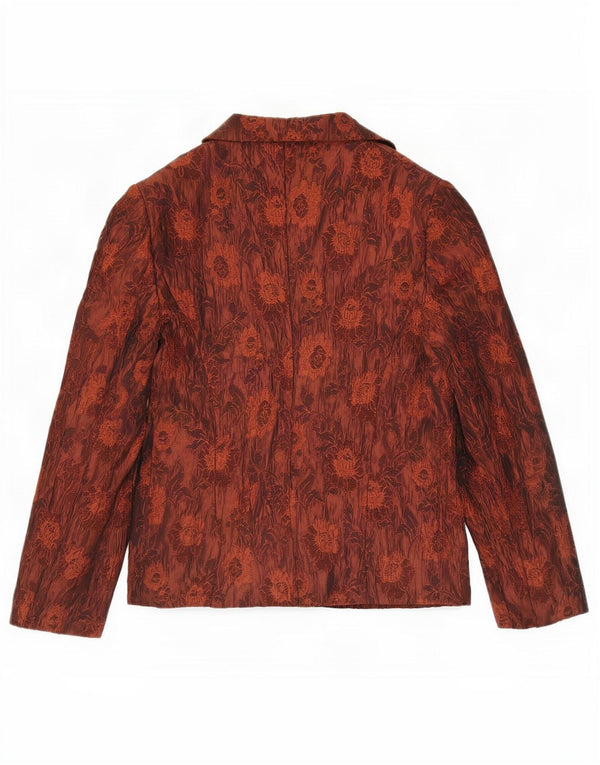 Giulia Galanti Jachetă Blazer pentru Damă cu 2 Nasturi IT 48 XL Maro Floral