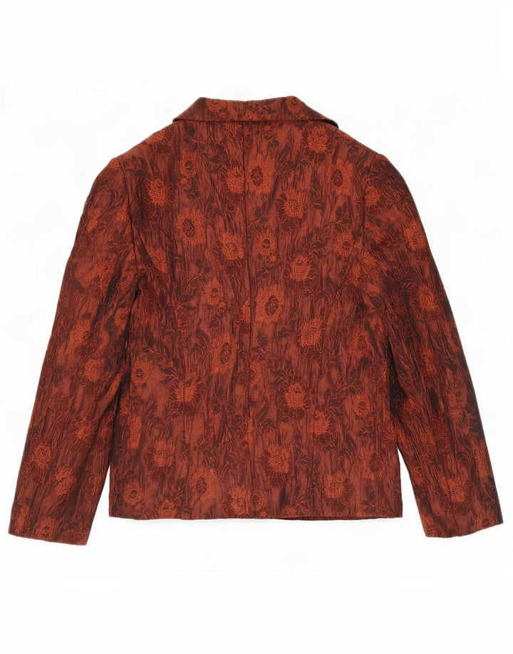 Giulia Galanti Womens 2 Button Blazer Jacket IT 48 XL Brown Floral