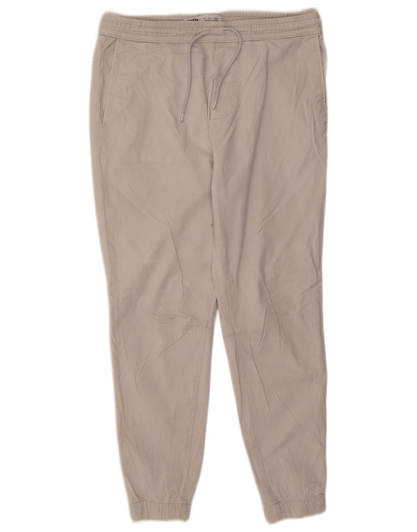 Zara Mens Joggers Chino Trousers Large W32 L28 Beige