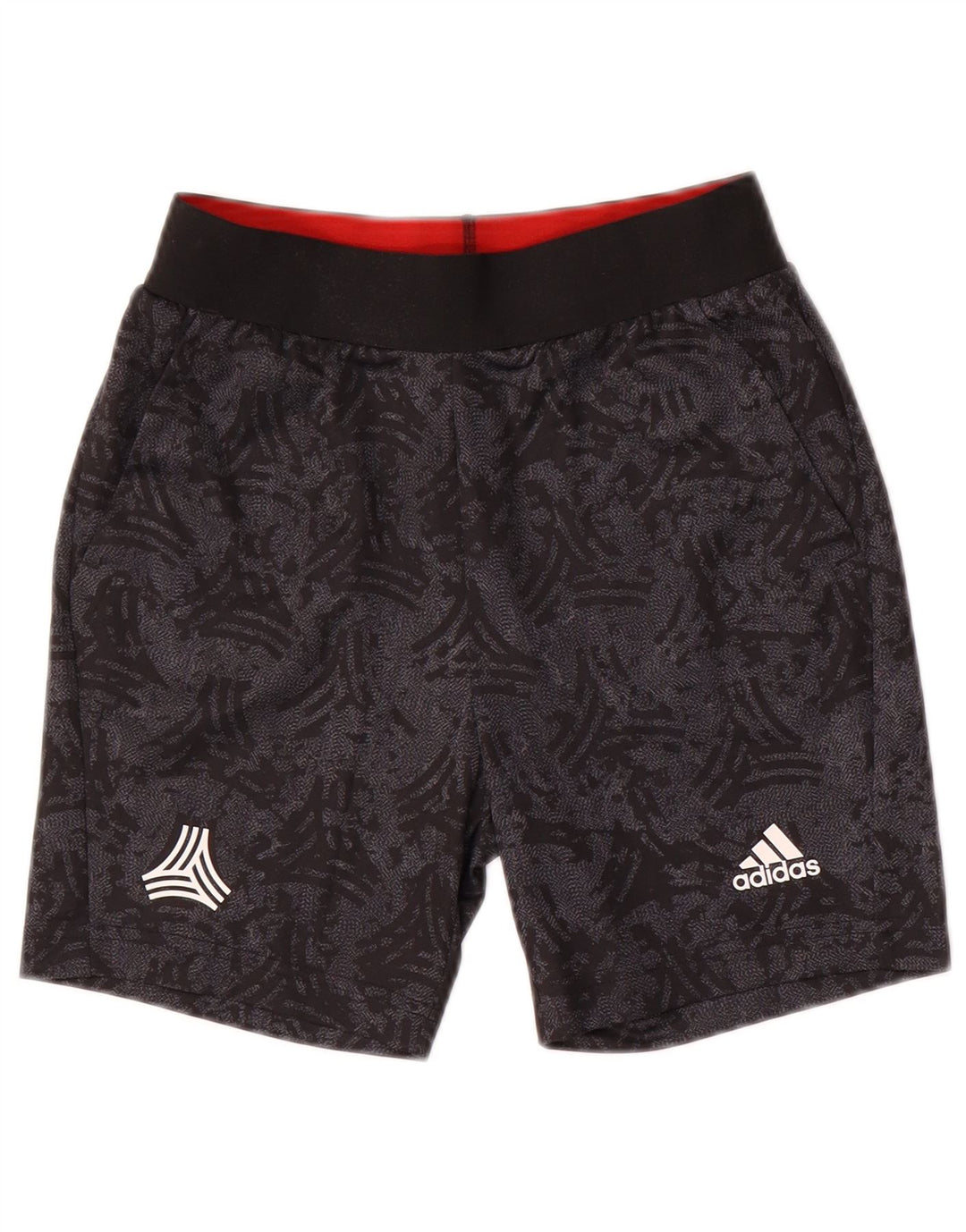 ADIDAS Boys Abstract Pattern Sport Shorts 9-10 Years  Grey