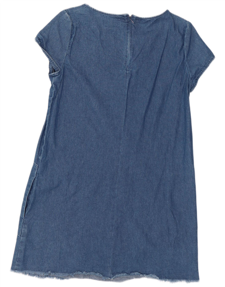 Zara Womens Trafaluc Denim Dress UK 12 Medium Blue