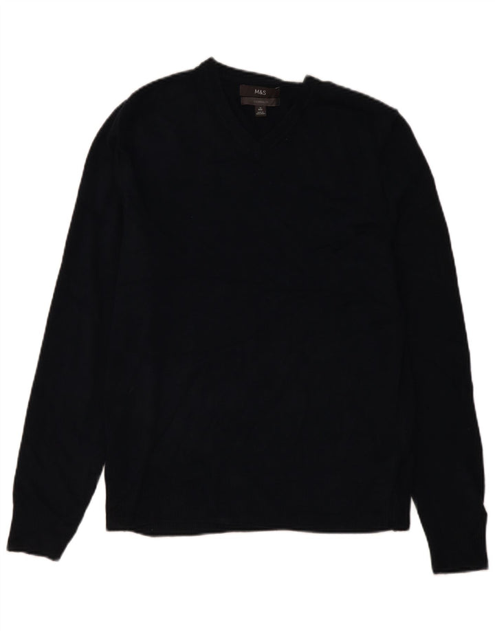 Marks & Spencer Herre V-hals sweater Medium Marineblå Akryl
