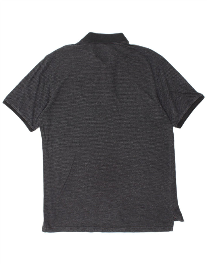 IZOD Mens Polo Shirt Medium Black Cotton