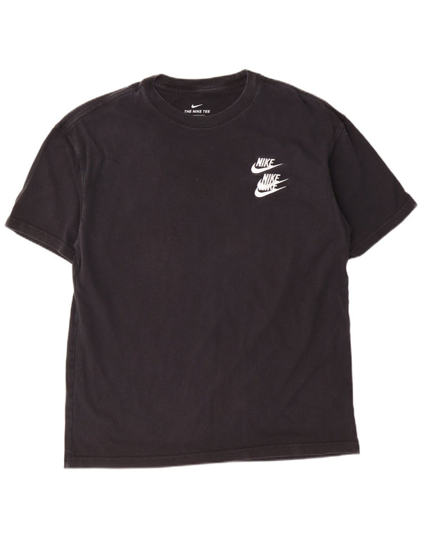 Nike Herre grafisk T-shirt Top Medium Sort Bomuld