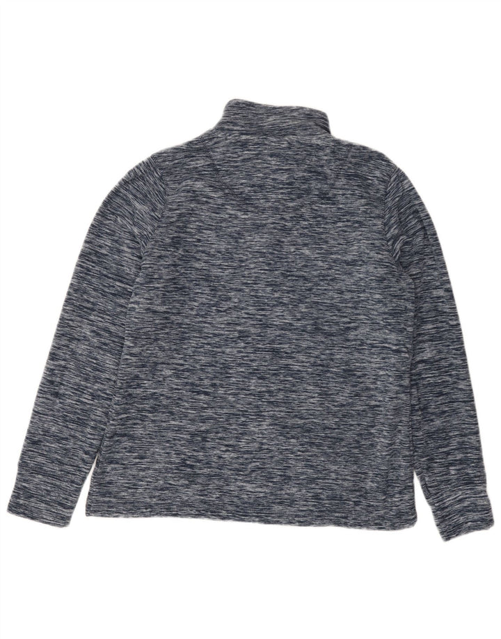 WEIRD FISH Womens Fleece Jacket UK 12 Medium Navy Blue Flecked Polyester