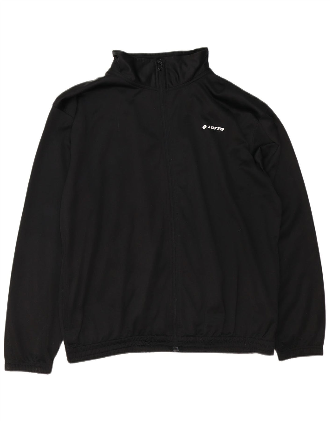 LOTTO Mens Tracksuit Top Jacket 2XL Black Polyester