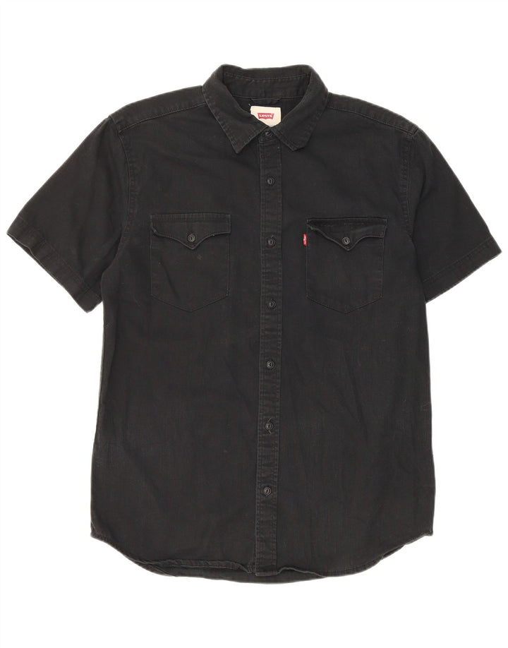 Levi's Chemise à Manches Courtes Homme Petit Noir Coton