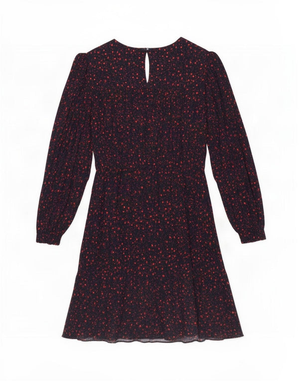 Marks & Spencer Dame A-Line Kjole UK 14 Medium Navy Blue Floral