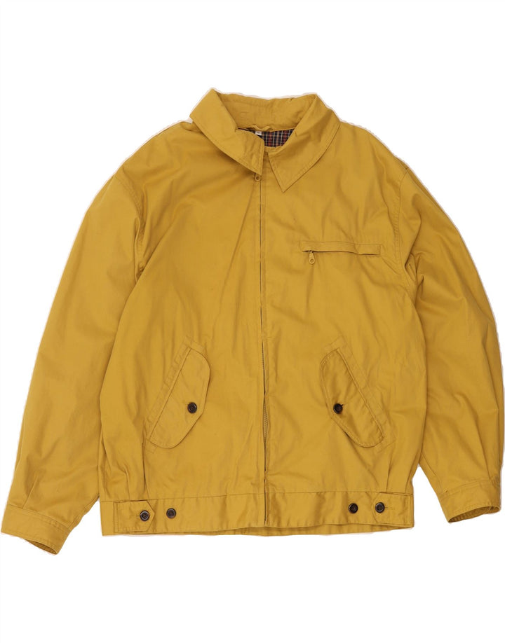 BARONE Mens Bomber Jacket IT 52 XL Yellow Cotton Vintage Barone and Second-Hand Barone from Messina Hembry 