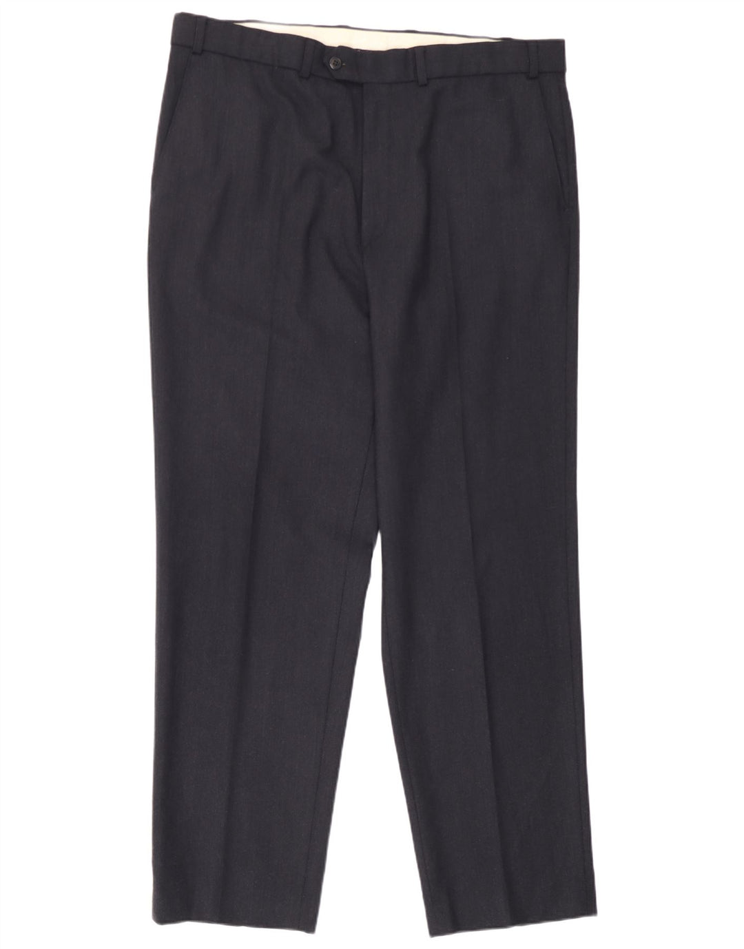 Marks & Spencer Mens St. Michael Straight Suit Trousers W38 L31 Navy Blue