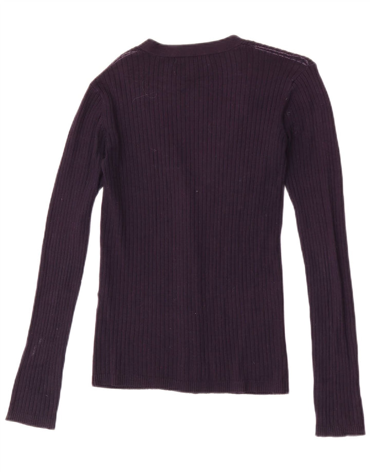 Zara Womens Cardigan Sweater UK 12 Medium Purple
