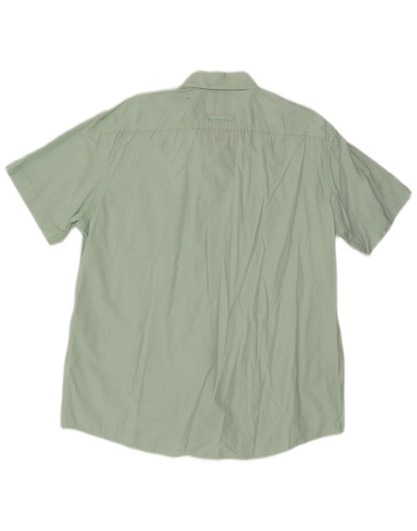 Camel Active Herren Kurzarm-Hemd mit regulärer Passform, XL, grüne Baumwolle