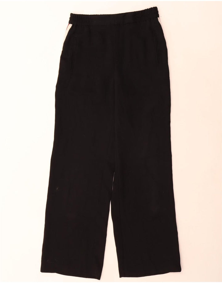 Zara Womens Wide Leg Trousers Small W26 L30 Black Colourblock Polyester