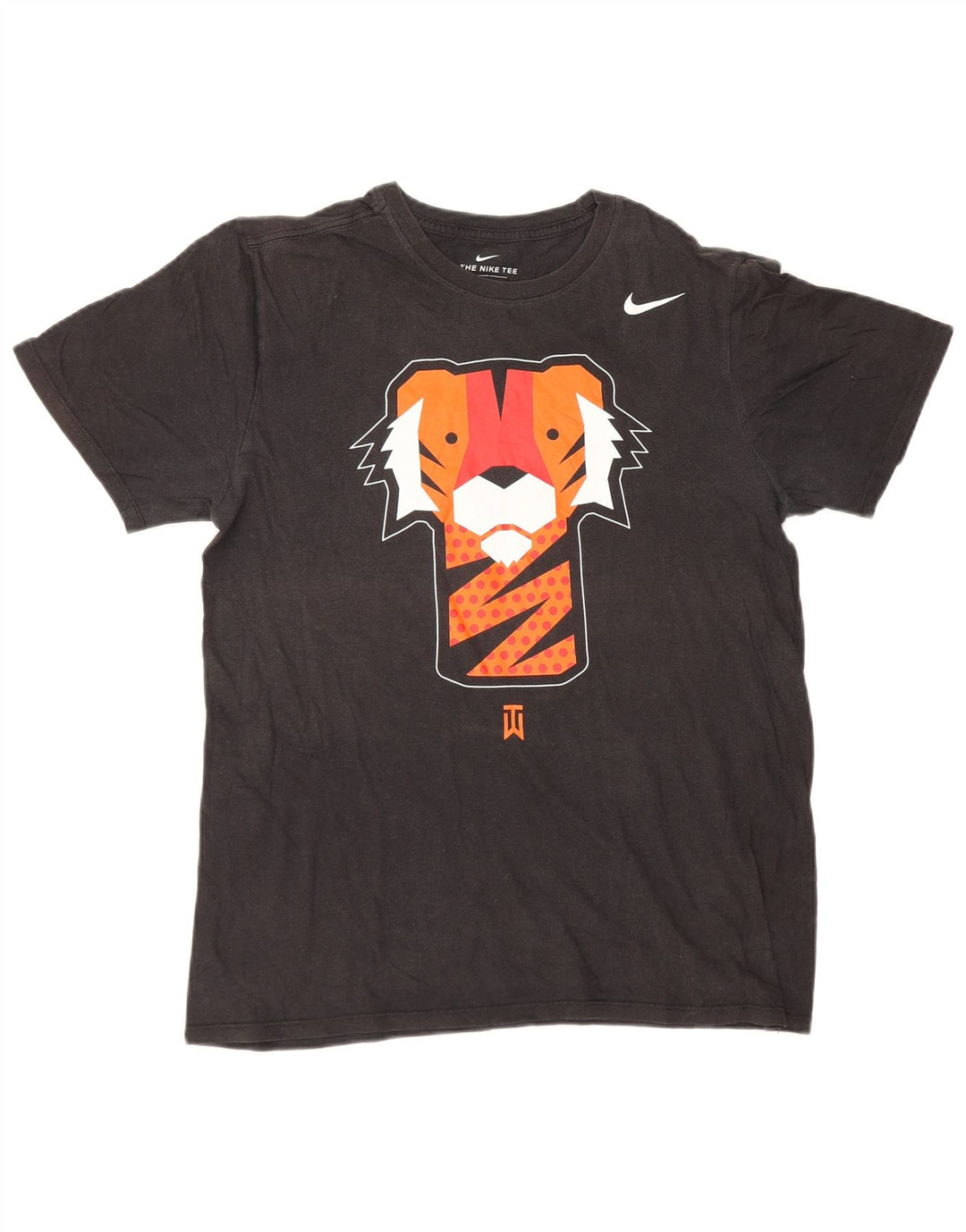 Nike Mens Tiger Woods Graphic T-Shirt Top Medium Black Cotton