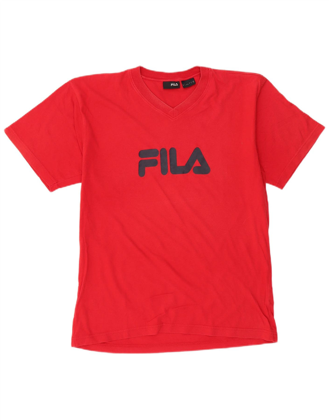 FILA Mens Graphic T-Shirt Top Large Red Cotton