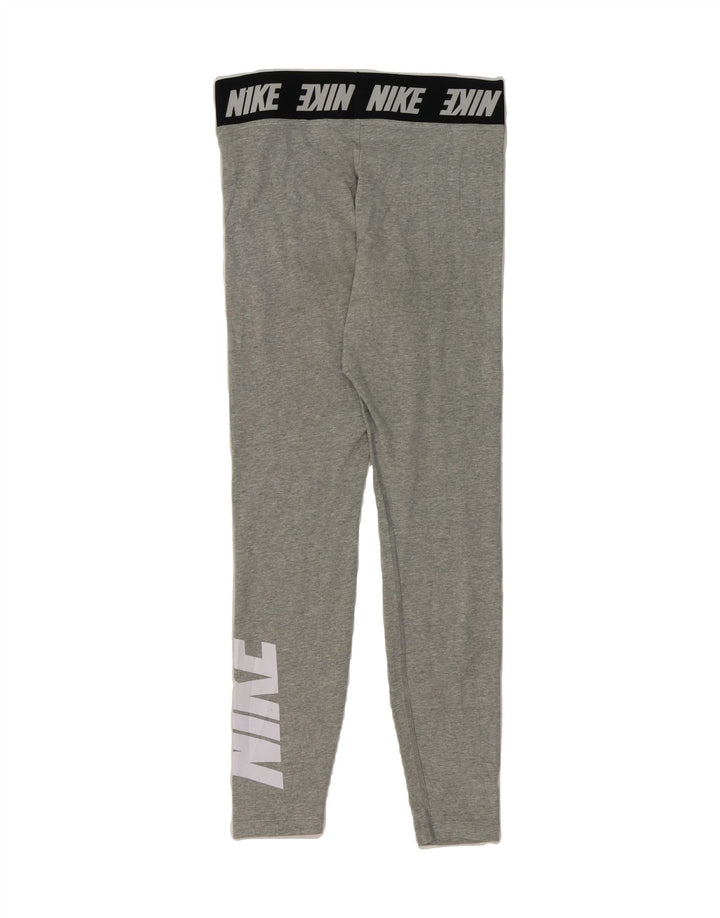 NIKE Womens Graphic Leggings UK 12 Medium  Grey Cotton Vintage Nike and Second-Hand Nike from Messina Hembry 