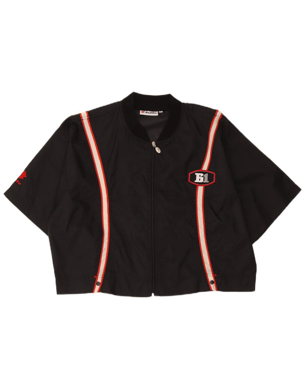 Γυναικεία Lotto Oversized Crop αθλητική φόρμα Top Jacket UK 18 XL Black Colourblock