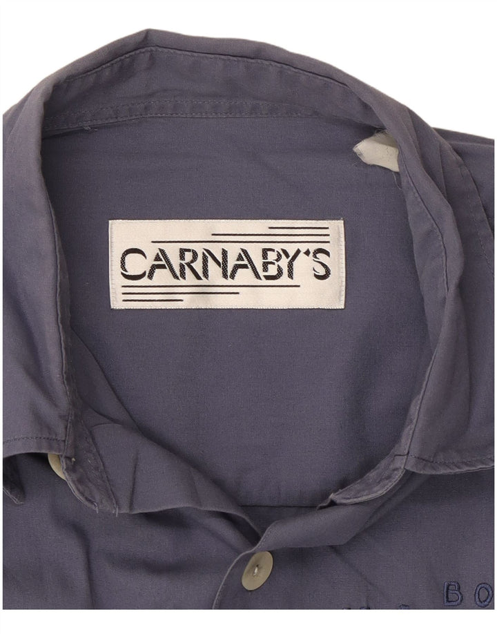 CARNABY'S Grafisk Herreskjorte Stor Marineblå