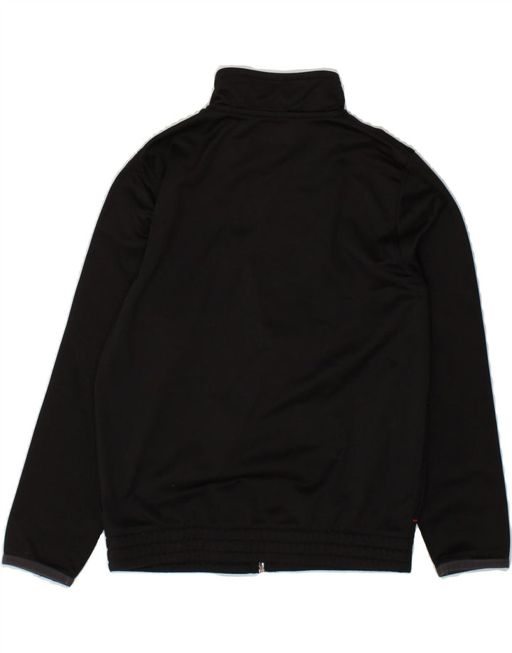KAPPA Boys Graphic Tracksuit Top Jacket 7-8 Years Black Polyester Vintage Kappa and Second-Hand Kappa from Messina Hembry 