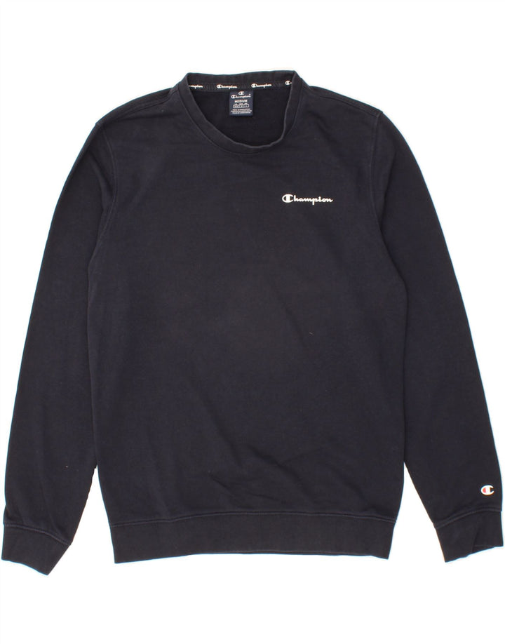 CHAMPION Mens Sweatshirt Jumper Medium Navy Blue Cotton
