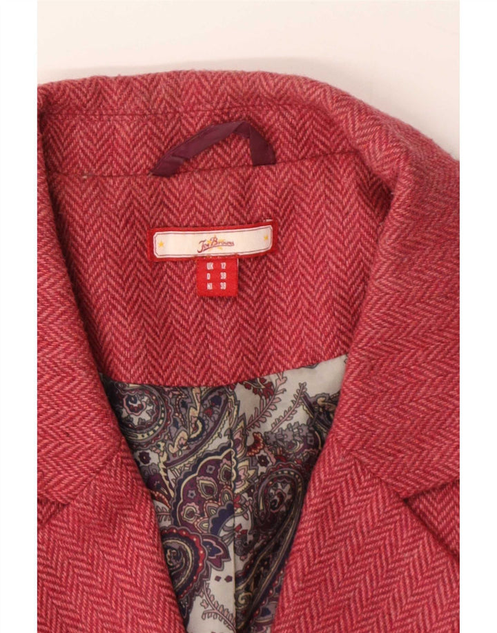 Joe Browns Veste blazer pour femme UK 12 Polyester rose moyen à chevrons