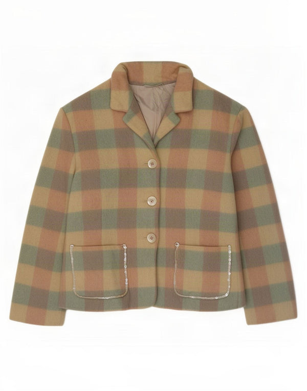 Daniel Hechter Chaqueta Blazer de Manga 3/4 para Mujer UK 44 Grande Multicolor