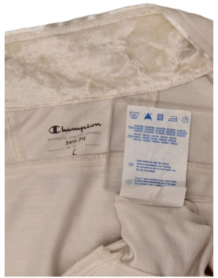 CHAMPION Dame Easy Fit træningsdragt Topjakke UK 16 Stor hvid polyester