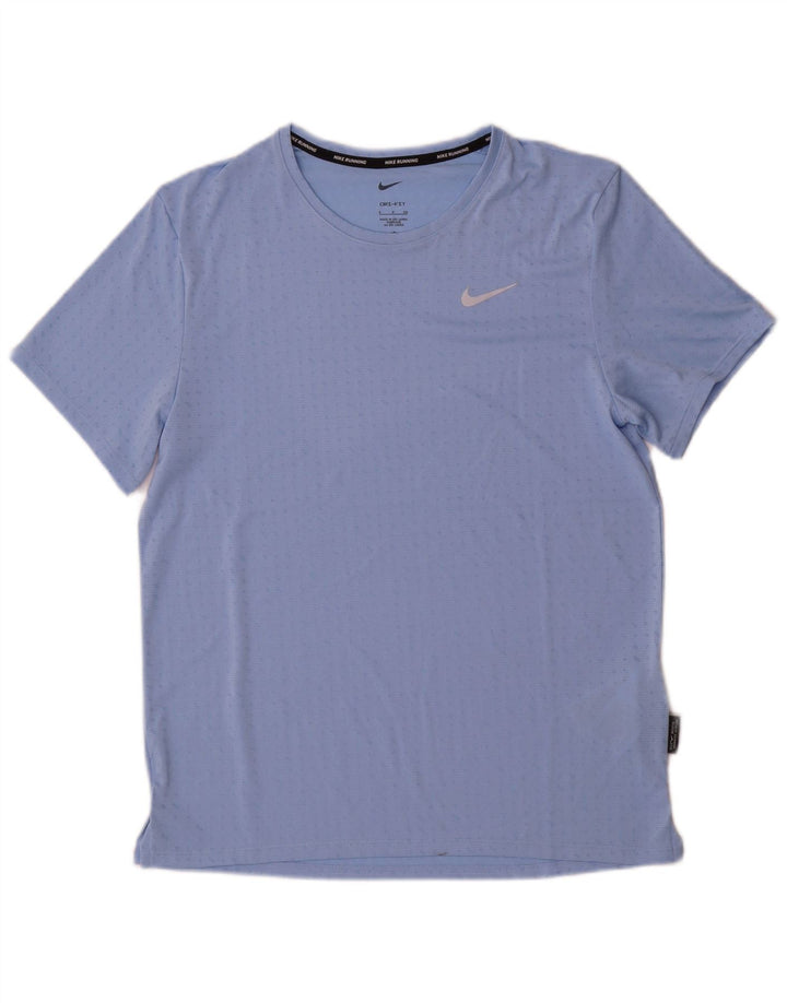 T-shirt Nike Dri Fit da uomo, piccola, in poliestere maculato blu