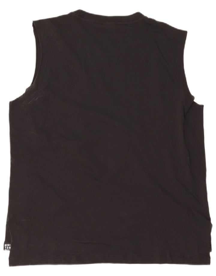 Champion Mens Graphic Vest Top XL Black Cotton