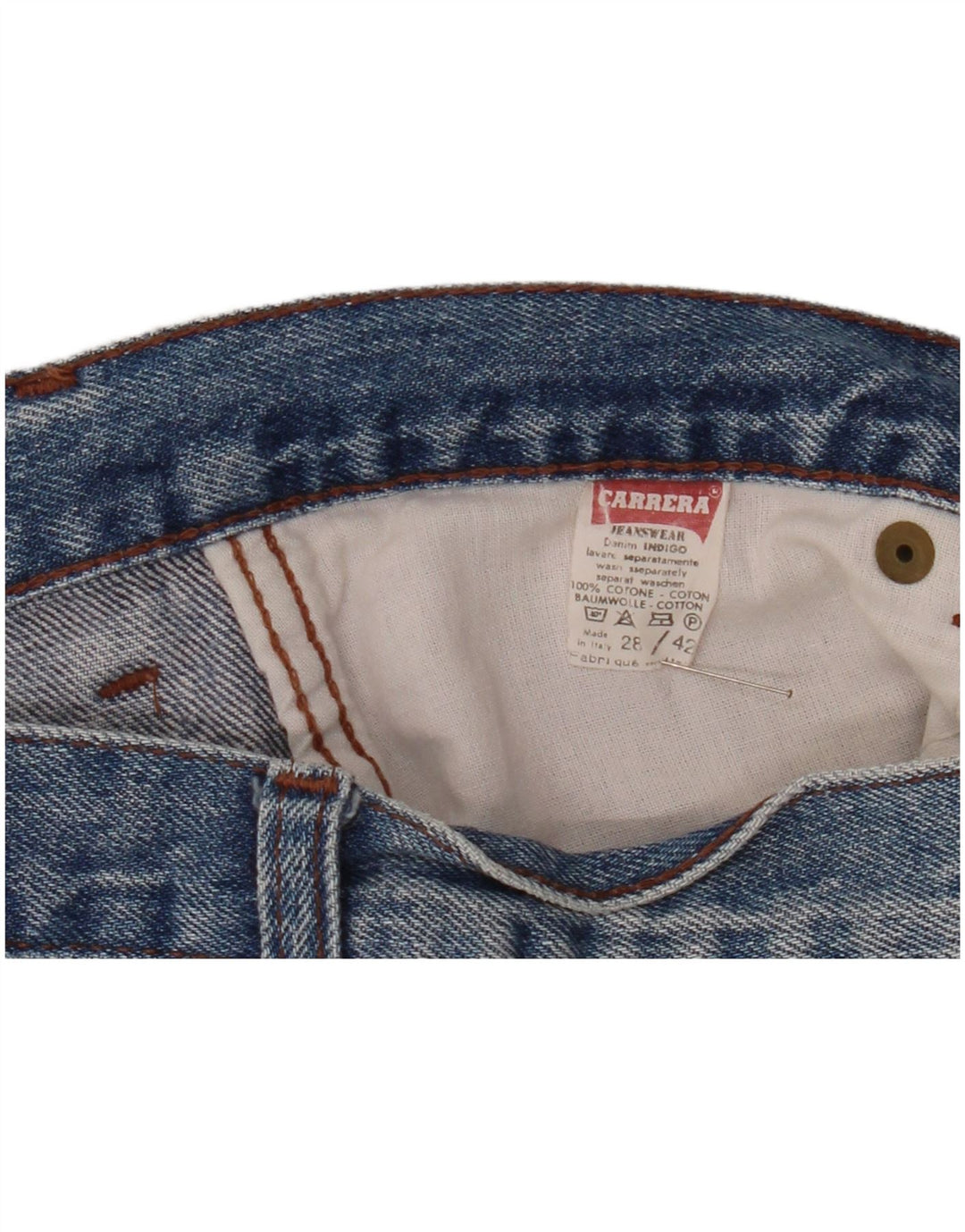 Carrera Womens Denim Skirt IT 42 Medium W25  Blue Cotton