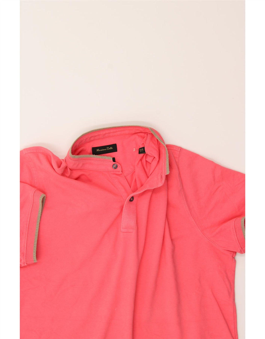 MASSIMO DUTTI Mens Casual Fit Polo Shirt Large Pink Vintage Massimo Dutti and Second-Hand Massimo Dutti from Messina Hembry 