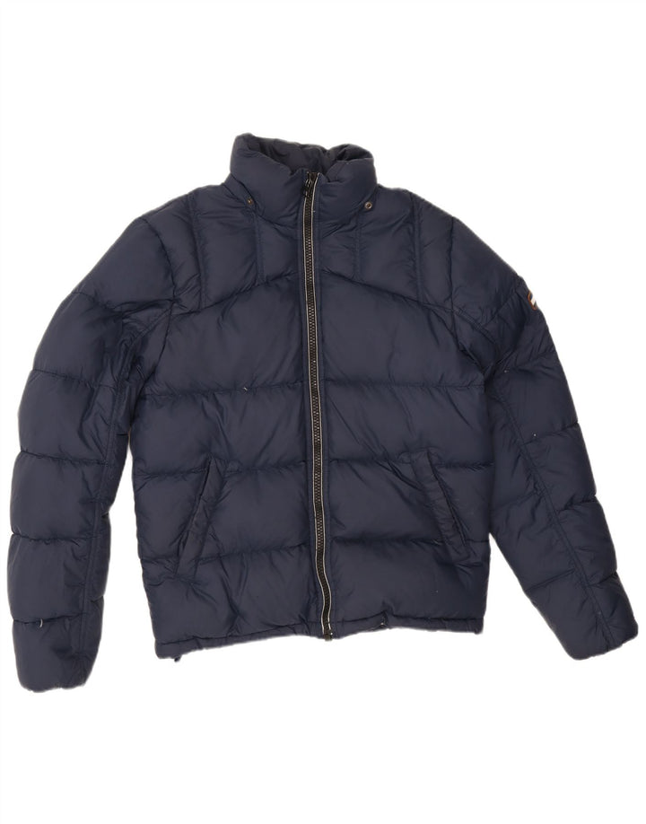 Tommy Hilfiger Mens Padded Jacket UK 36 Small Navy Blue Polyester