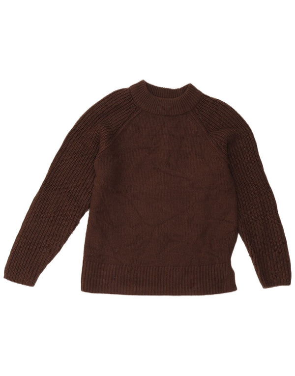 Marks & Spencer Damski sweter z golfem UK 10 Mały brązowy akryl