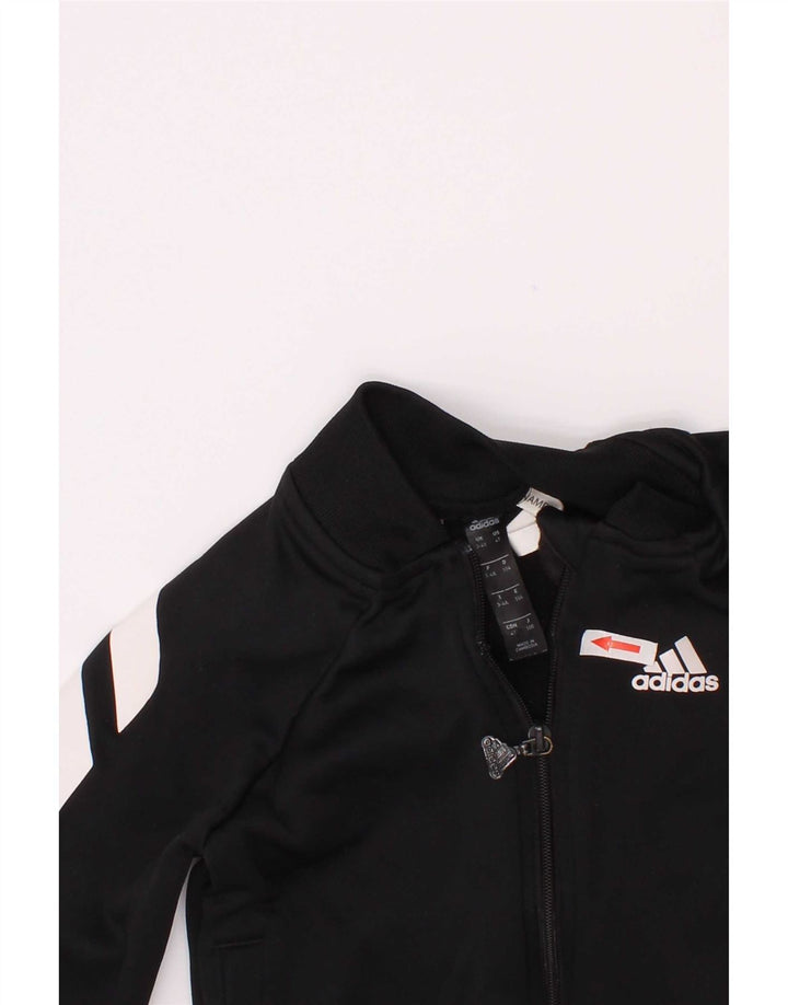 Adidas Veste de survêtement pour garçon 3-4 ans Noir Colourblock Polyester