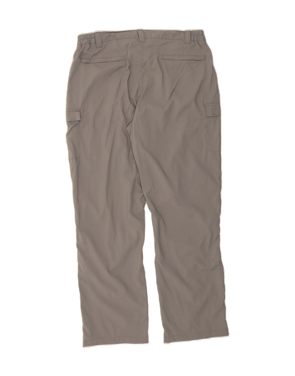 L.L.BEAN Mens Straight Cargo Trousers Large W34 L31 Grey Nylon