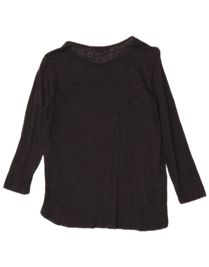 Zara Dame Top 3/4 ærme UK 10 Lille Sort