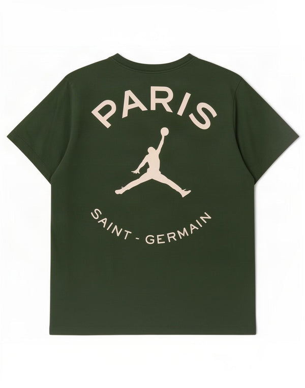 Jordan Męski T-shirt z grafiką Paris Saint-Germain Top XL, zielony, bawełniany