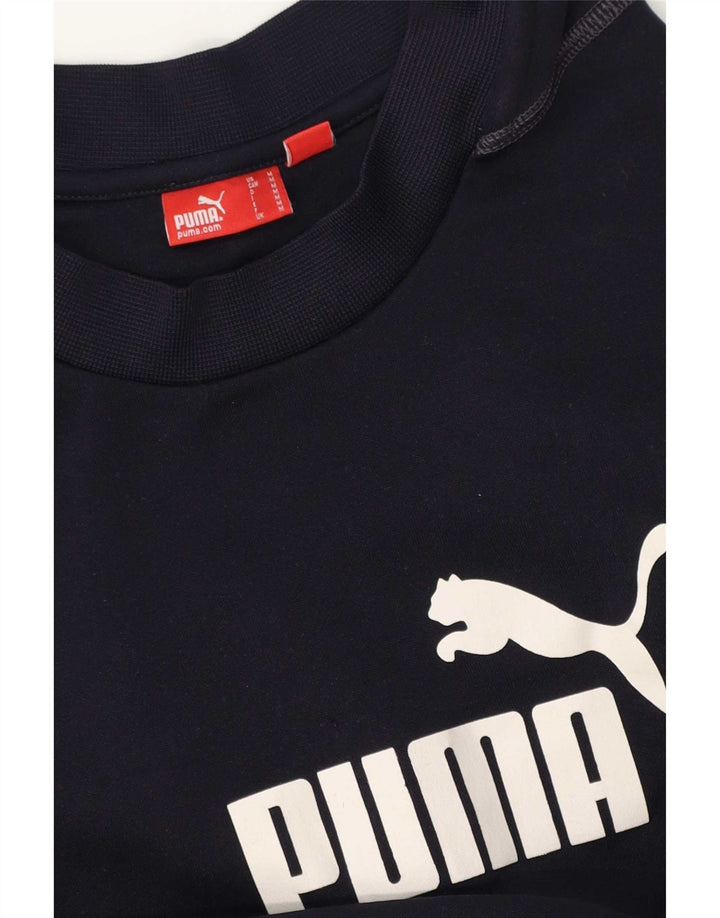 Puma Haut Graphique à Manches Longues Homme Bleu Marine Moyen